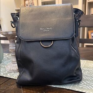 Darcy Marks Black Vegan Leather‎ Backpack